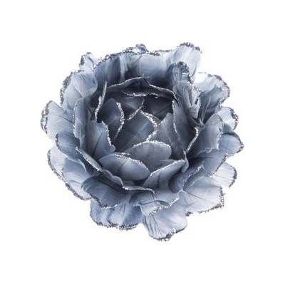 Závesný kvet z peria - šedo modrá