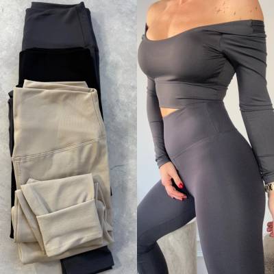 Sim Fashion Zateplené tvarujúce legíny s vysokým pásom Helia Šedá