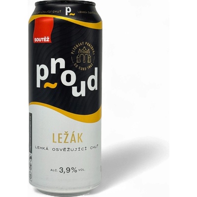 Proud světlý ležák 3,9% 0,5 l (plech)