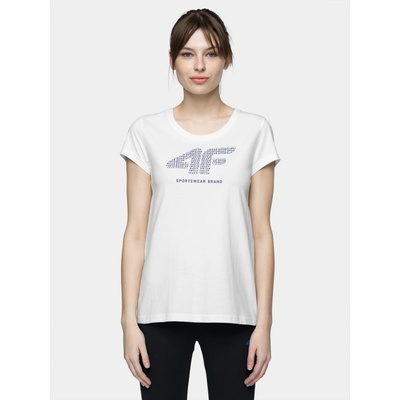 4F H4L21 TSD011 Dámske tričko US S H4L21 TSD011 WHITE