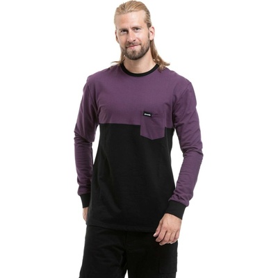 Meatfly Harvey s dlhým rukávom Deep Purple Black