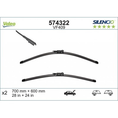 Valeo Silencio Flat Blade set 700+600 mm VA 574322