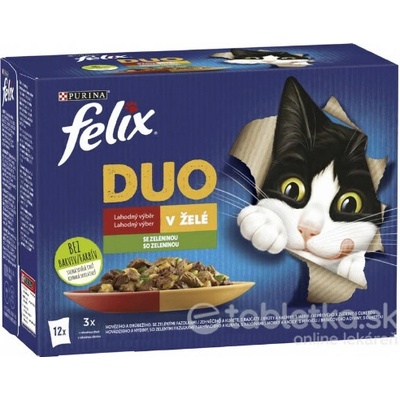 Felix Fantastic Multipack Duo mäsový a zeleninový výber v želé 12 x 85 g