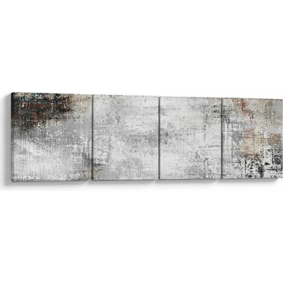 Obraz - Abstraktné textúrované plátno, štvordielne 160x40 cm