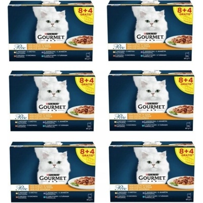 Gourmet Perle kapsičky pre mačky morkakačkajahňacietuniak v šťave 12 x 85 g