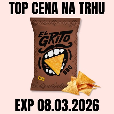EL GRITO Kukuřičné tortilla chipsy s příchutí barbecue 90 g