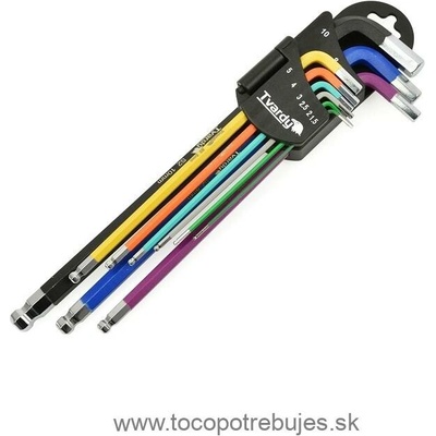 Tvardy Imbusové kľúče 1,5-10mm, 9ks T00120