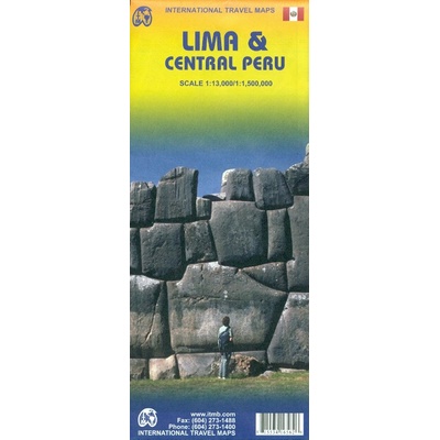 Lima centrální Peru mapa 1:13t. 1,500t.