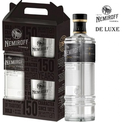 Nemiroff De luxe 40% 0,7 l (dárkové balení 2 sklenice)
