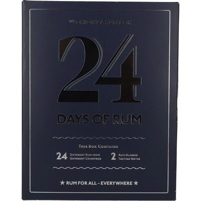24 Days of Rum Rumový kalendár 2023 42,5% 24 x 0,02 l (dárčekové balenie kalendár a 2 poháre)