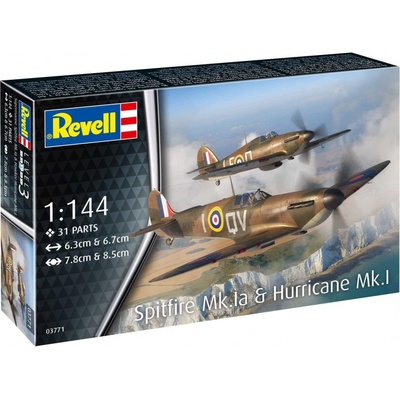 Revell Supermarine Spitfire Mk.Ia & Hawker Hurricane Mk.I ModelKit 03771 1:144