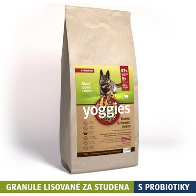 Yoggies granule lisované za studena s probiotiky Kuřecí & hovězí maso 2 kg