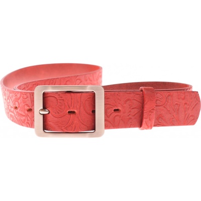 Penny Belts dámský kožený opasek červený 6159-V2-60