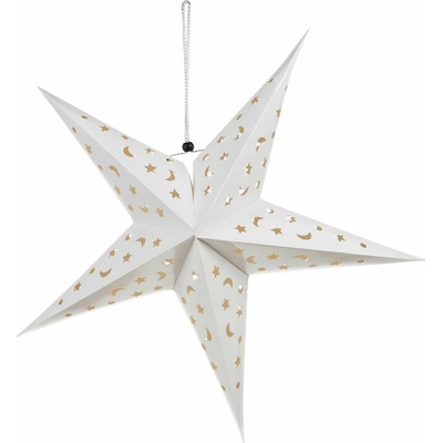 Ruhhy 20076 Svítící 3D LED hvězda 60 cm teplá bílá