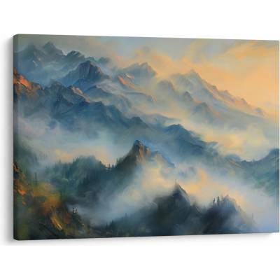 Obraz - Maľovaná horská krajina, jednodielne 70x50 cm