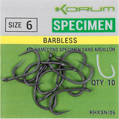 Korum Xpert Specimen Hooks Barbed vel.10 10 ks