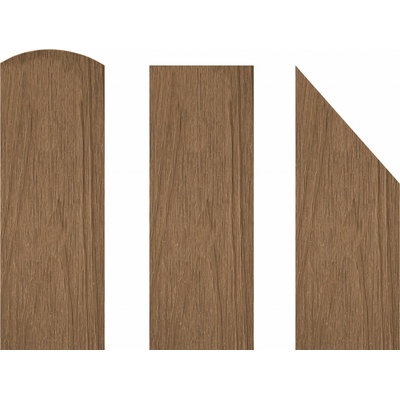 Plotovka Dřevoplus Profi 80 mm, barva Teak - hnědá Výška plotovky: 180 cm, Varianta plotovky: šikmá