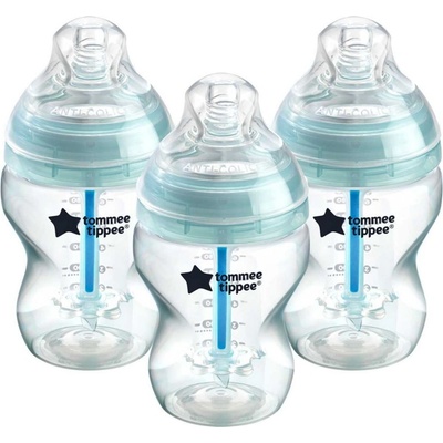 Tommee Tippee sada dojčenských fľaštičiek C2N anti colic s kefou blue