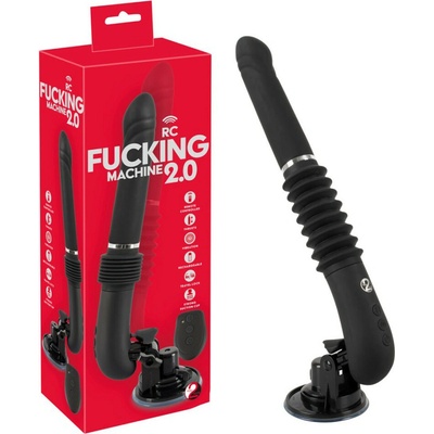 You2Toys RC Fucking Machine 2.0 vibrační a šukací silikonové dildo 37 x 3,6 cm
