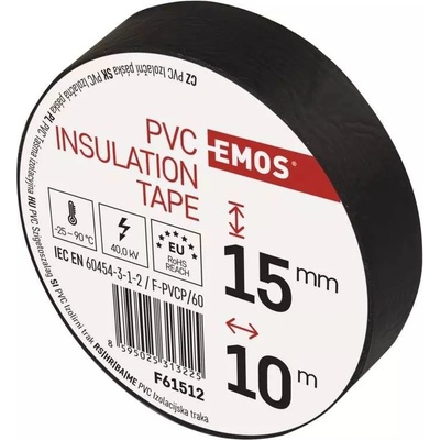 Emos F61512 izolačná páska PVC 15 mm x 10 m čierna