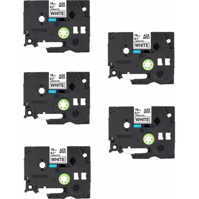 Starink Kompatibilní páska Brother TZ-241 / TZe-241, 18mm x 8m, černý tisk / bílý podklad 5-PACK