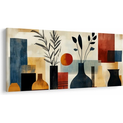 Obraz - Kubistické vázy, jednodielne 250x125 cm