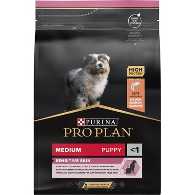 Pro Plan Medium Puppy Sensitive Skin středních plemen s lososem 3 kg