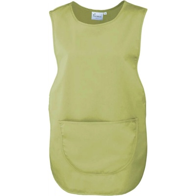 Premier Tabard zástěra s kapsou a zapínáním Clean limetková