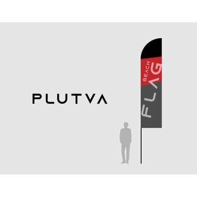 Vlajka EXPRES S, reklamný beachflag - tvar PLUTVA - 70x300cm Oceľ