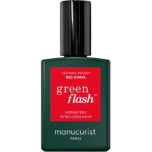 Manucurist Gélový lak na nechty Green Flash ™ LED Nail Polish 15 ml Red Coral