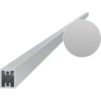 Hliníková plotová lamela 20x16 mm s eloxovanou vrstvou, stříbrná, tvar obdélník 3m +/- 5mm (AL-PV9-EX-3)