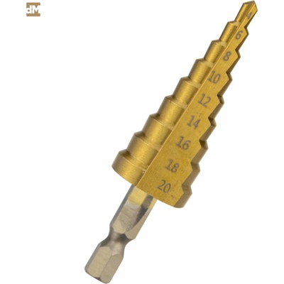 žiadna značka Titánový kužeľový vrták do kovu HSS 4-20 mm