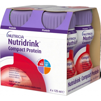 NUTRIDRINK COMPACT PROTEIN S PŘÍCHUTÍ LESNÍHO OVOCE POR SOL 4X125ML – Hledejceny.cz