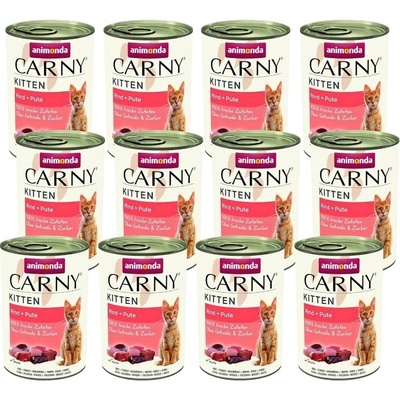 ANIMONDA Cat Carny Kittenhovězí, krůtí srdce 12 x 400 g – Hledejceny.cz