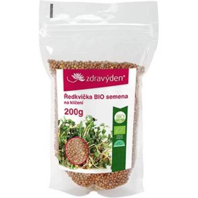Zdravý deň BIO Reďkovka - Raphanus sativus - bio semená na klíčenie - 200 g
