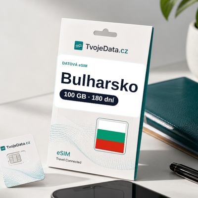 eSIM Bulharsko 100 GB / 179 dní