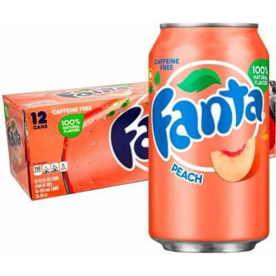 Fanta sycený nápoj s příchutí broskve 12 x 355 ml