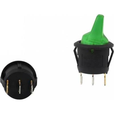 TNG Páčkový vypínač ON-OFF 3PIN Led zelený PP-WL-157