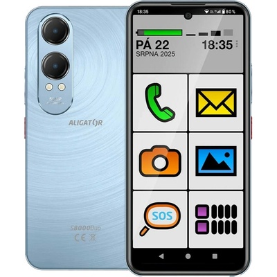 ALIGATOR S8000 Senior 4GB/128GB modrá – Hledejceny.cz