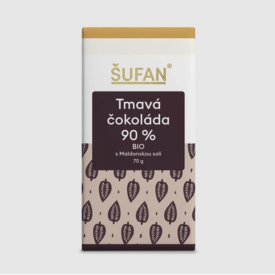 ŠUFAN hořká 90% s Maldonskou solí 70 g