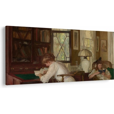 Obraz - Edmund Tarbell, Josephine and Mercie, reprodukcia, jednodielne 200x100 cm