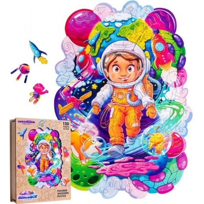 WOODLIKA Dřevěné Vesmírný dobrodruh 120 dílků