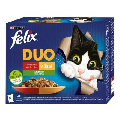 Felix Fantastic DUO lahodný výběr se zeleninou v želé 12 x 85 g
