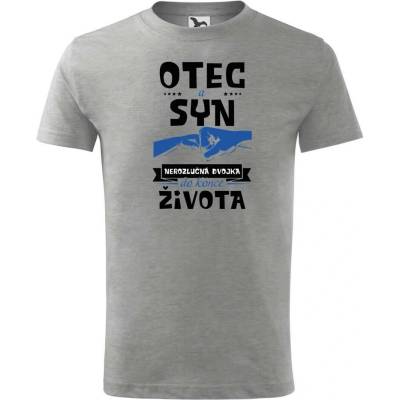 Dobrý triko dětské tričko Nerozlučná dvojka Tmavě šedý melír – Hledejceny.cz