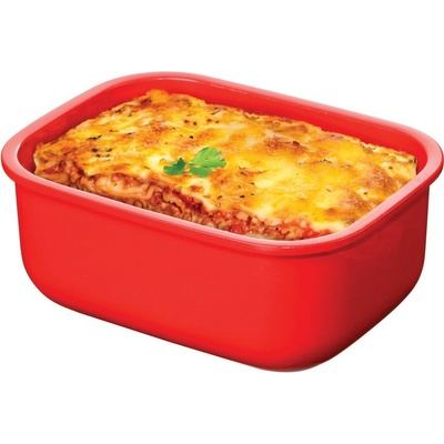 Sistema Box na ohrev jedla Microwave Rectangular 525 ml červená