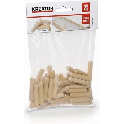 PowerPlus KRT110102 - Truhlářské kolíčky 8 x 40 mm (40 ks)