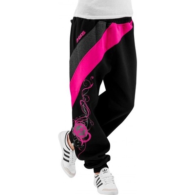 Dangerous DNGRS nohavice dámske Skull Sweatpants Black/Pink