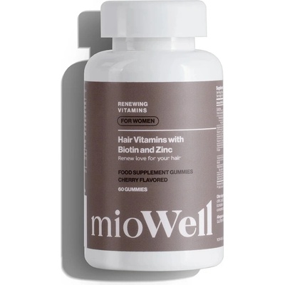 MioWell Renewing Vitamíny na vlasy pre ženy 60 gumených medvedíkov s biotínom a zinkom
