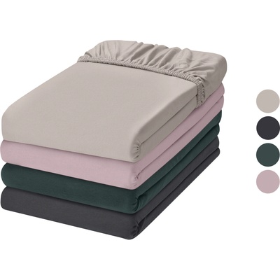 LIVARNO Žerzejové napínací prostěradlo béžové 180-200x200