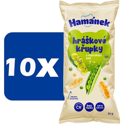 Hamánek Hráškové chrumky s morskou soľou 10 x 30 g